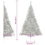 Medio árbol de Navidad artificial y soporte PVC plateado 240 cm de vidaXL, Arboles de navidad - Ref: Foro24-344699, Precio: 3...