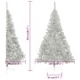 Half artificial Christmas tree and silver PVC support 210 cm by vidaXL, Christmas trees - Ref: Foro24-344698, Price: 31,99 €,...