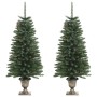 Artificial Christmas Trees 2pcs wreath, garland and LED by vidaXL, Christmas trees - Ref: Foro24-344648, Price: 66,49 €, Disc...