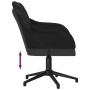 Black velvet swivel office chair by vidaXL, Office chairs - Ref: Foro24-344862, Price: 105,99 €, Discount: %