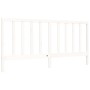 White solid wood bed frame with headboard 200x200 cm by vidaXL, Beds and slatted bases - Ref: Foro24-3193812, Price: 151,76 €...