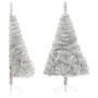 Halber künstlicher Weihnachtsbaum und silberne PVC-Stütze 150 cm von vidaXL, Weihnachtsbäume - Ref: Foro24-344696, Preis: 22,...