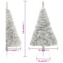 Halber künstlicher Weihnachtsbaum und silberne PVC-Stütze 150 cm von vidaXL, Weihnachtsbäume - Ref: Foro24-344696, Preis: 22,...