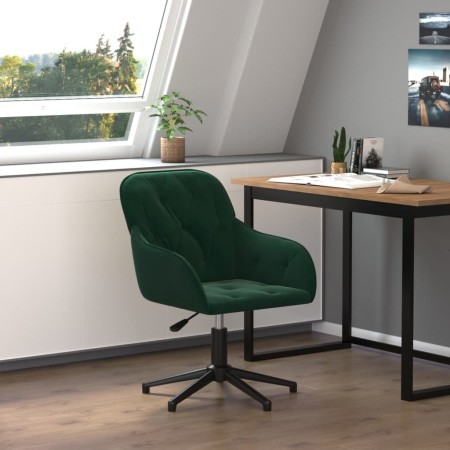 Dark Green Velvet Swivel Office Chair by vidaXL, Office chairs - Ref: Foro24-344858, Price: 92,38 €, Discount: %