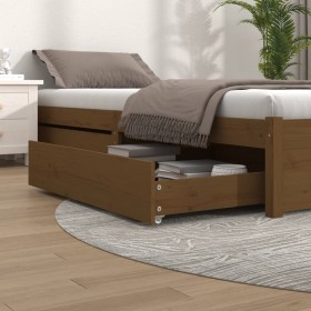 Cajones de cama 2 unidades madera maciza de pino marrón miel de vidaXL, Camas y accesorios - Ref: Foro24-814992, Precio: 113,...