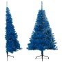 Half artificial Christmas tree with blue PVC support 150 cm by vidaXL, Christmas trees - Ref: Foro24-344681, Price: 21,32 €, ...