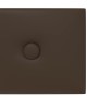 Wall panels 12 pcs brown synthetic leather 60x15 cm 1.08 m² by vidaXL, Wall covering - Ref: Foro24-343987, Price: 28,96 €, Di...