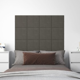 Wall panels 12 units dark gray velvet 30x30 cm 1.08 m² by vidaXL, Wall covering - Ref: Foro24-344043, Price: 28,05 €, Discoun...