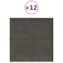 Wandpaneele 12 Stück dunkelgrauer Samt 30x30 cm 1,08 m² (1,08 m²) von vidaXL, Wandverkleidung - Ref: Foro24-344043, Preis: 28...