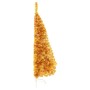 Half artificial Christmas tree with golden PVC support 150 cm by vidaXL, Christmas trees - Ref: Foro24-344691, Price: 21,32 €...