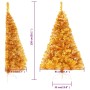 Half artificial Christmas tree with golden PVC support 150 cm by vidaXL, Christmas trees - Ref: Foro24-344691, Price: 21,32 €...