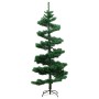 Spiral Christmas tree with stand and LED green PVC 180 cm by vidaXL, Christmas trees - Ref: Foro24-344651, Price: 48,99 €, Di...