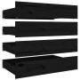 Cajones de cama 4 unidades madera maciza de pino negro de vidaXL, Camas y accesorios - Ref: Foro24-815003, Precio: 97,85 €, D...