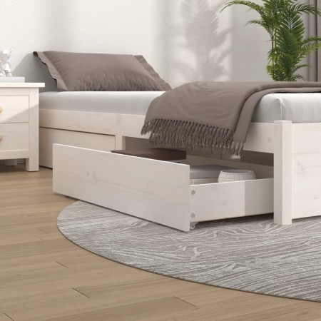 Cajones de cama 4 unidades madera maciza de pino blanco de vidaXL, Camas y accesorios - Ref: Foro24-815000, Precio: 144,51 €,...