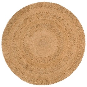 Alfombra de área trenzada a mano redonda yute 150 cm de vidaXL, Alfombras - Ref: Foro24-344951, Precio: 80,99 €, Descuento: %