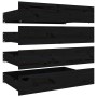 Bed drawers 4 units solid black pine wood by vidaXL, Beds and accessories - Ref: Foro24-814998, Price: 95,49 €, Discount: %