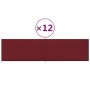 Wandpaneele 12 Stück roter Stoff 60x15 cm 1,08 m² von vidaXL, Wandverkleidung - Ref: Foro24-344055, Preis: 26,99 €, Rabatt: %