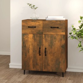 Smoked oak engineered wood sideboard 69.5x34x90 cm by vidaXL, Sideboards - Ref: Foro24-817360, Price: 75,99 €, Discount: %