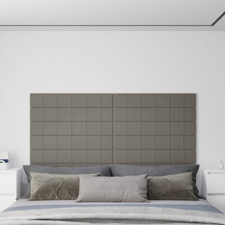 Wall panels 12 pcs light gray velvet 90x15 cm 1.62 m² by vidaXL, Wall covering - Ref: Foro24-344105, Price: 39,80 €, Discount: %