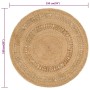 Jute Round Hand Braided Area Rug 150cm by vidaXL, Rugs - Ref: Foro24-344963, Price: 91,19 €, Discount: %