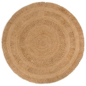 Handgewebter Vorleger rund Jute 180 cm von vidaXL, Teppiche - Ref: Foro24-344952, Preis: 110,18 €, Rabatt: %