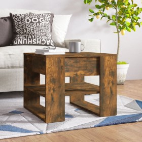 Engineered wood smoked oak coffee table 55.5x55x45 cm by vidaXL, Coffee table - Ref: Foro24-816931, Price: 47,99 €, Discount: %