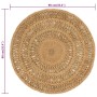 Jute Round Hand Braided Area Rug 90cm by vidaXL, Rugs - Ref: Foro24-344953, Price: 39,65 €, Discount: %