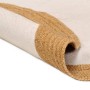 Jute und Baumwolle geflochten Teppich rund weiß und natürlich 90 cm von vidaXL, Teppiche - Ref: Foro24-344973, Preis: 23,26 €...