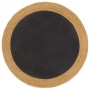 Braided round black and natural jute and cotton rug 150 cm by vidaXL, Rugs - Ref: Foro24-344971, Price: 56,40 €, Discount: %