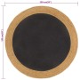 Braided round black and natural jute and cotton rug 150 cm by vidaXL, Rugs - Ref: Foro24-344971, Price: 56,40 €, Discount: %