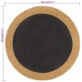 Alfombra trenzada yute y algodón redonda negra y natural 120 cm de vidaXL, Alfombras - Ref: Foro24-344970, Precio: 39,55 €, D...