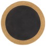 Alfombra trenzada yute y algodón redonda negra y natural 90 cm de vidaXL, Alfombras - Ref: Foro24-344969, Precio: 26,84 €, De...