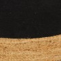 Black and natural round jute and cotton braided rug 90 cm by vidaXL, Rugs - Ref: Foro24-344969, Price: 26,84 €, Discount: %