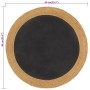 Alfombra trenzada yute y algodón redonda negra y natural 90 cm de vidaXL, Alfombras - Ref: Foro24-344969, Precio: 26,84 €, De...