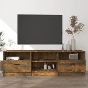 Eiche geräuchert Sperrholz TV Schrank 150x33,5x45cm von vidaXL, TV-Möbel - Ref: Foro24-817114, Preis: 95,77 €, Rabatt: %