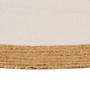 White and natural round jute and cotton braided rug 120cm by vidaXL, Rugs - Ref: Foro24-344974, Price: 36,20 €, Discount: %