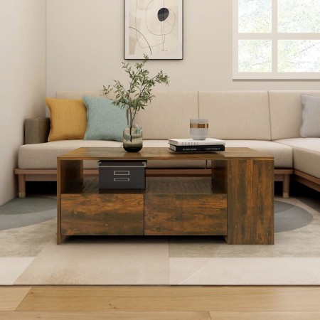 Smoked oak engineered wood coffee table 102x55x42 cm by vidaXL, Coffee table - Ref: Foro24-816934, Price: 77,75 €, Discount: %