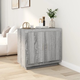 Aparador de madera contrachapada gris Sonoma 80x40x75 cm de vidaXL, Aparadores - Ref: Foro24-817235, Precio: 76,36 €, Descuen...