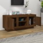 TV stand made of brown oak plywood 102x35x45 cm by vidaXL, TV Furniture - Ref: Foro24-817227, Price: 71,23 €, Discount: %