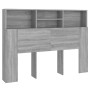 Mueble cabecero gris Sonoma 140x19x103,5 cm de vidaXL, Cabeceros y pies de cama - Ref: Foro24-817250, Precio: 62,47 €, Descue...