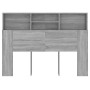 Mueble cabecero gris Sonoma 140x19x103,5 cm de vidaXL, Cabeceros y pies de cama - Ref: Foro24-817250, Precio: 62,47 €, Descue...