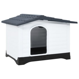 Dog kennel in gray polypropylene 90.5x68x66 cm by vidaXL, Dog kennels - Ref: Foro24-152230, Price: 117,61 €, Discount: %