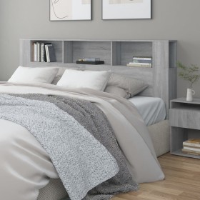 Mueble cabecero gris Sonoma 200x18,5x104,5 cm de vidaXL, Cabeceros y pies de cama - Ref: Foro24-817280, Precio: 75,99 €, Desc...