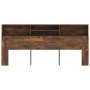 Armario cabecero roble ahumado 220x19x103,5 cm de vidaXL, Cabeceros y pies de cama - Ref: Foro24-817261, Precio: 74,56 €, Des...