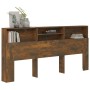 Armario cabecero roble ahumado 220x19x103,5 cm de vidaXL, Cabeceros y pies de cama - Ref: Foro24-817261, Precio: 74,56 €, Des...