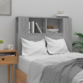 Mueble cabecero gris Sonoma 100x18,5x104,5 cm de vidaXL, Cabeceros y pies de cama - Ref: Foro24-817265, Precio: 52,83 €, Desc...