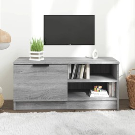 Sonoma gray plywood TV cabinet 80x35x36.5 cm by vidaXL, TV Furniture - Ref: Foro24-817119, Price: 50,99 €, Discount: %