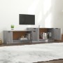 Mueble de TV madera contrachapada gris Sonoma 158,5x36x45 cm de vidaXL, Muebles TV - Ref: Foro24-817124, Precio: 68,38 €, Des...