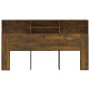 Mueble cabecero color roble ahumado 180x19x103,5 cm de vidaXL, Cabeceros y pies de cama - Ref: Foro24-817255, Precio: 79,97 €...