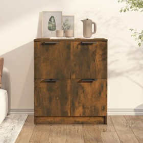 Aparador madera contrachapada color roble ahumado 60x30x70 cm de vidaXL, Aparadores - Ref: Foro24-816994, Precio: 48,92 €, De...